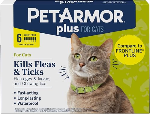 PetArmor Plus tratamiento anti pulgas y garrapatas para gatos de más de — Higiene y cuidado