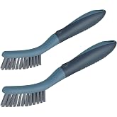 PHYEX 2 Pack Grout Scrub Brush with Stiff Bristles | Small Cleaning Brush for Kitchen, Bathroom, Tile Floors, Gaps, Crevices and Window Tracks with Durable Scrubbing Bristles