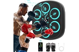 Yucate 2025 Upgraded Music Boxing Machine for Adults and Kids, Large Size Wall Mounted Boxing Training Equipment with Gloves, Punching Bag for Home, Office, and Gym, 9 Modes & 9 Speeds