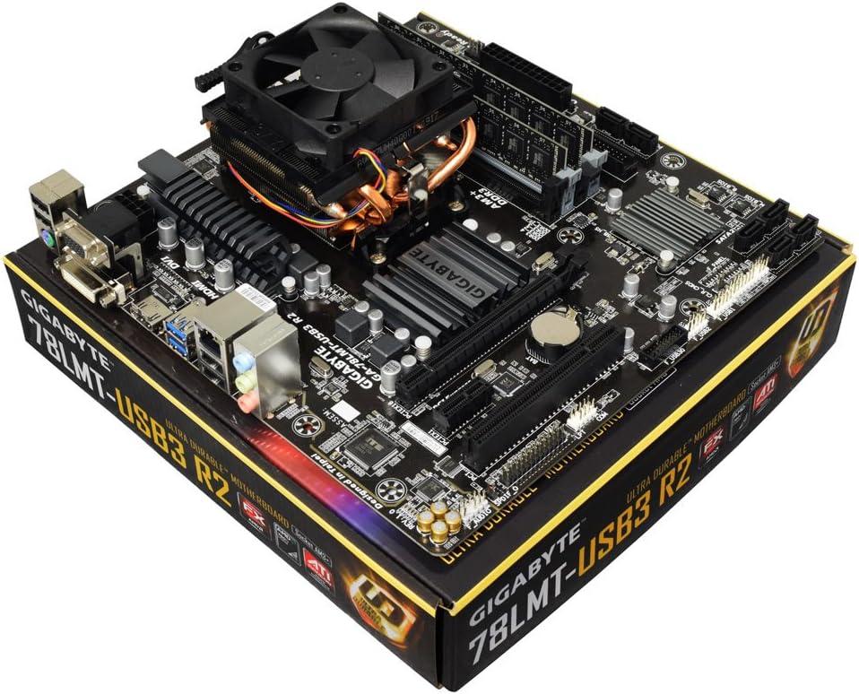 AMD FX-8350 8 Core 4.0GHz (TURBO TO 4.2GHz) - Gigabyte GA-78LMT-USB3 HDMI Motherboard - NO RAM - PRE-ASSEMBLED/PRE-CONFIGURED COMPONENT BUNDLE (0 Zero RAM)