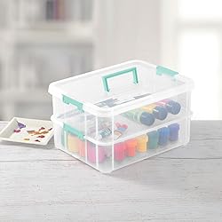 Sterilite 4 Pack Stackable Plastic Storage Bins, 2