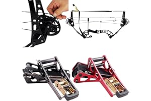 FENJANER Archery Compound Bow Press, Alumium Alloy Portable Hand Held Replace Bowstrings Tool, Press Ratchet Bow Limbs Open Accessories for Compound Bow & Crossbow