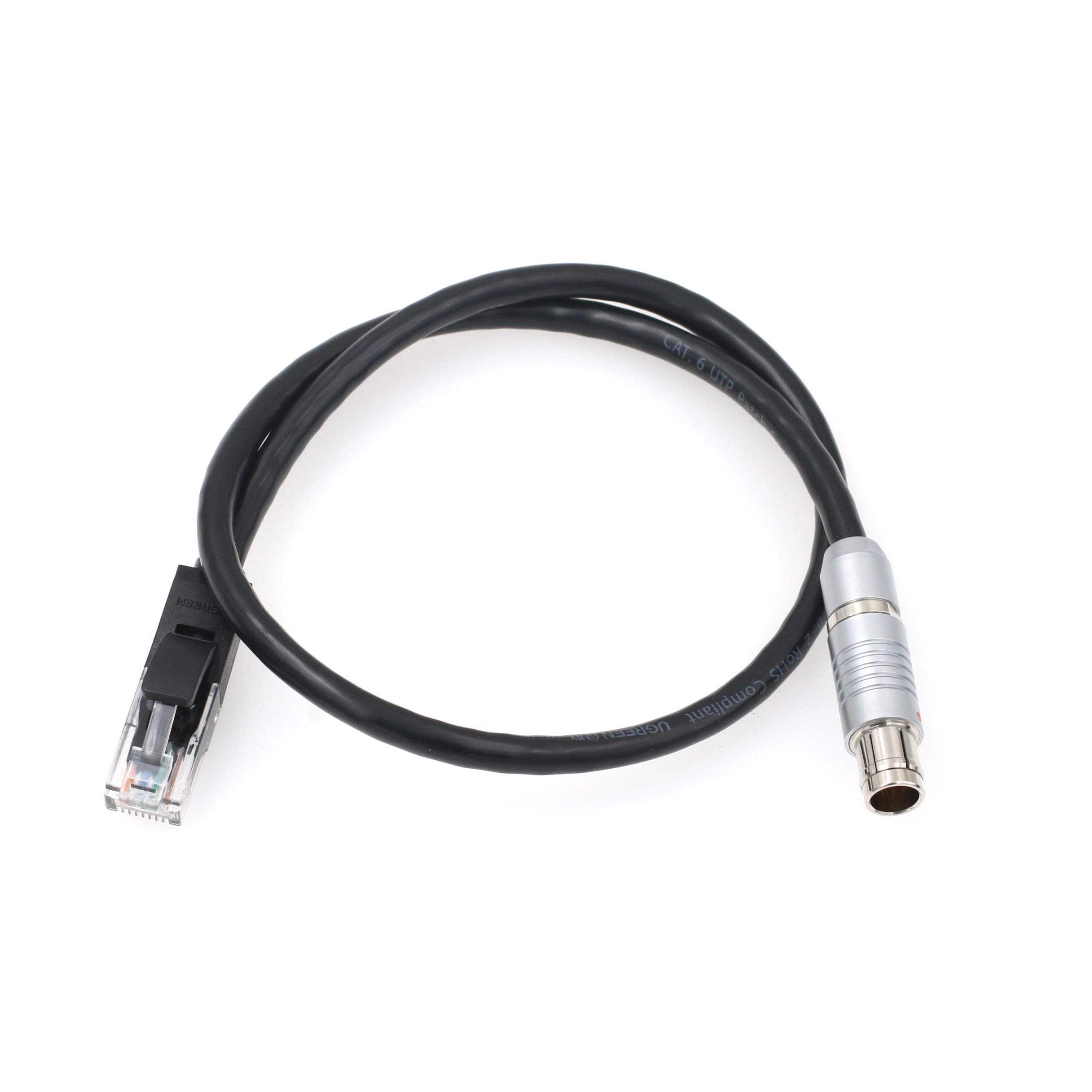 HangTon Ethernet Cable 8-Pin Male to RJ45 Cat 6 UTP Data Transfer for Phantom VEO4K-990S 640S v2512 High-speed Camera to Computer (50 cm) (50cm)