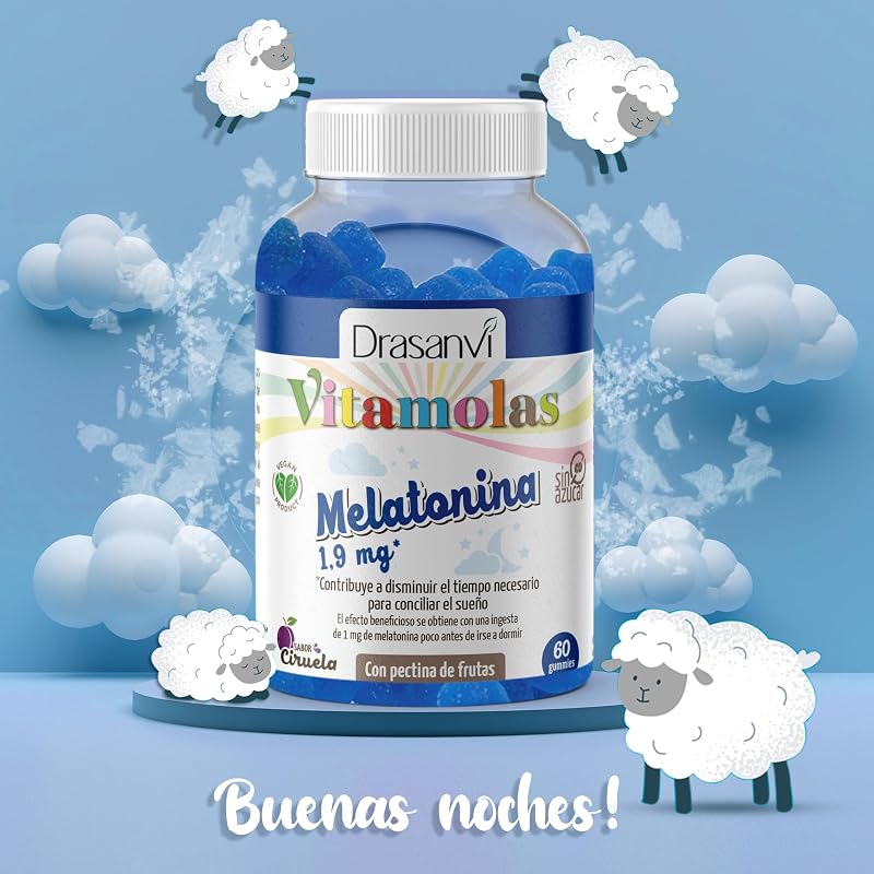 Gominolas de Melatonina Drasanvi Pack 2x60ud Sabor Ciruela