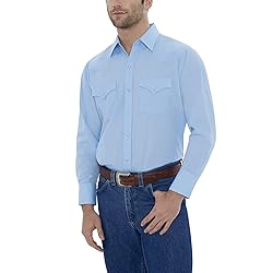 Ely Cattleman Men's Size Long Sleeve Solid Western