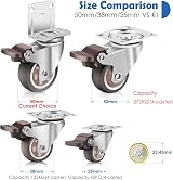 W B D WEIBIDA Side Mount Casters 2 Inch 600 lbs Set of 4 with Brakes view 2
