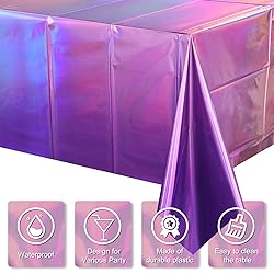 6 Pack Ombre Iridescent Pink and Purple Plastic