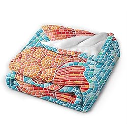 Duduho Seahorse Bed Blanket Ultra Soft Ocean Theme
