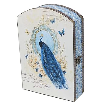 Scrafts Blue Wooden Peacock Multipurpose Decorative Wall Hanging