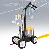 QWUIU Striping Line Marking Machine, Parking Lot Striping Machine, Compatible with Professional Inverted Striping Spray Paint, Line Striper Machine for Marking Line,Black