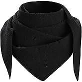 Ufgin Knit Triangle Scarf for Women Y2k Head Scarf Warm Crochet Hair Bandana Winter Triangle Shawl