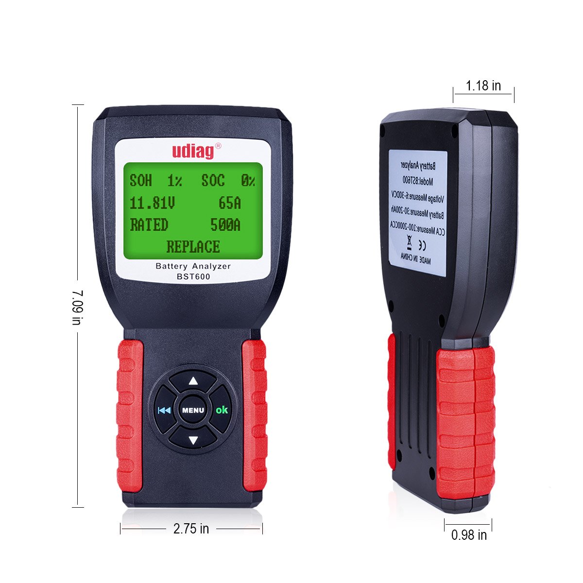 在庫有 車バッテリーテスター Udiag Bst600車バッテリーanalyzer For 12 V 24 V自動regular Floodedフラットプレート Agm Gel電池開始と充電システム Bst600 R Bst600 R Bbv5 Bst600r 予約販売品 Bruken Cl