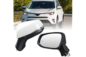 Left Driver Side Mirror Compatible with Toyota RAV4 2019 2020 2021 2022 2023 2024 Power Heated Turn Signal Blind Spot Door Re