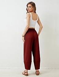 Xiaoxuemeng Womens Baggy Wide Leg Pants Casual