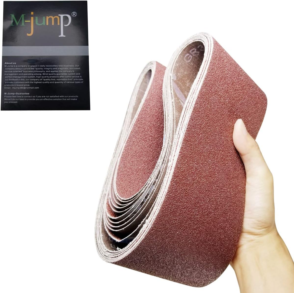 M-jump 12 Pcs 4 x 36 Inch Aluminum Oxide Sanding Belt - - 