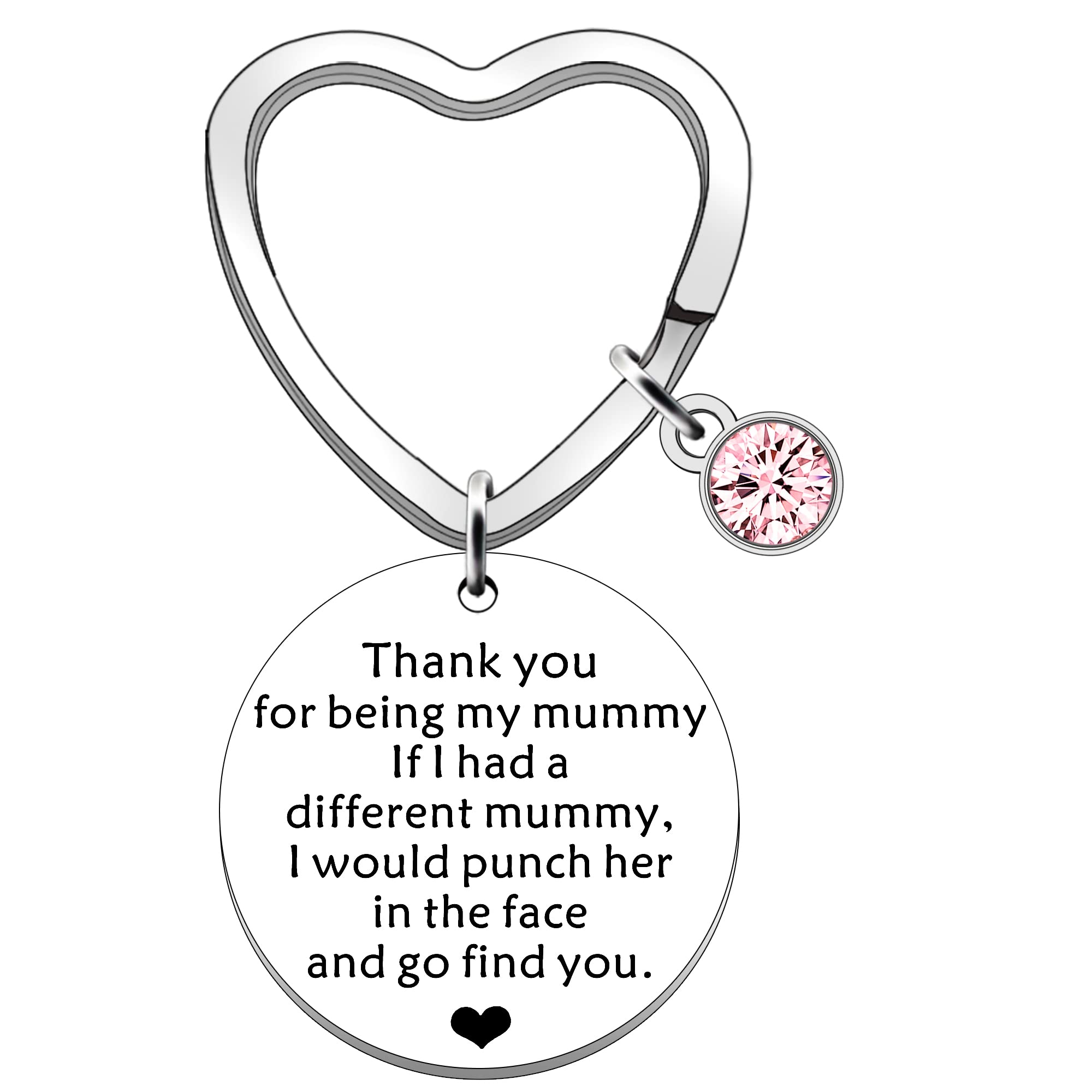 FMCC Mummy Gifts -Gifts for Mummy Birthday Christmas Mothers Day Keyring (Punch Her Face)