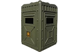 Outta Site Hunting Blind – 4 & 5 Sided High Density Plastic Hunting Blind – 1-2 & 2-3 Person Hard-Sided Ground Blind for Deer, Turkey Hunting – 360 Views – Arctic Snow Camo, Habitat Olive, Thicket Oak