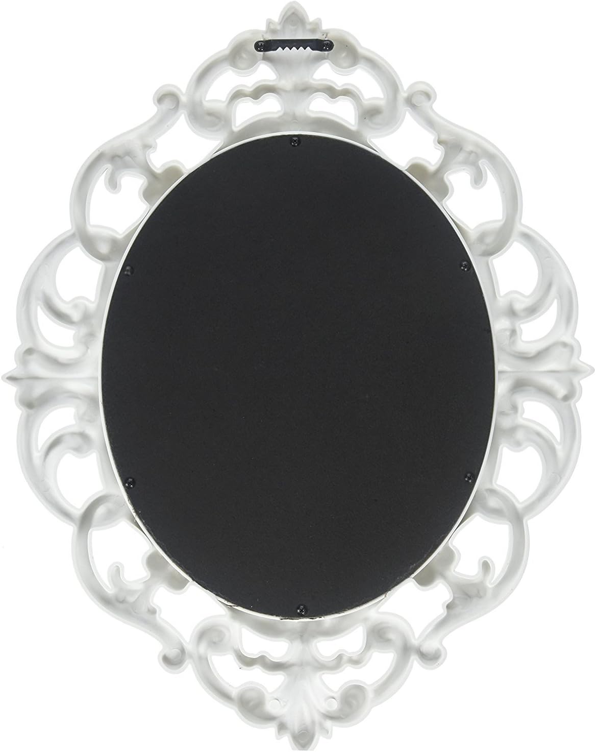 Kole Imports Oval Vintage Wall Mirror, White, 11.5 x 15 Inch: Home & Kitchen