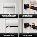 ZENO Pull Up Bar Doorway 72-102 cm Adjustable Heavy Duty Chrome view 3