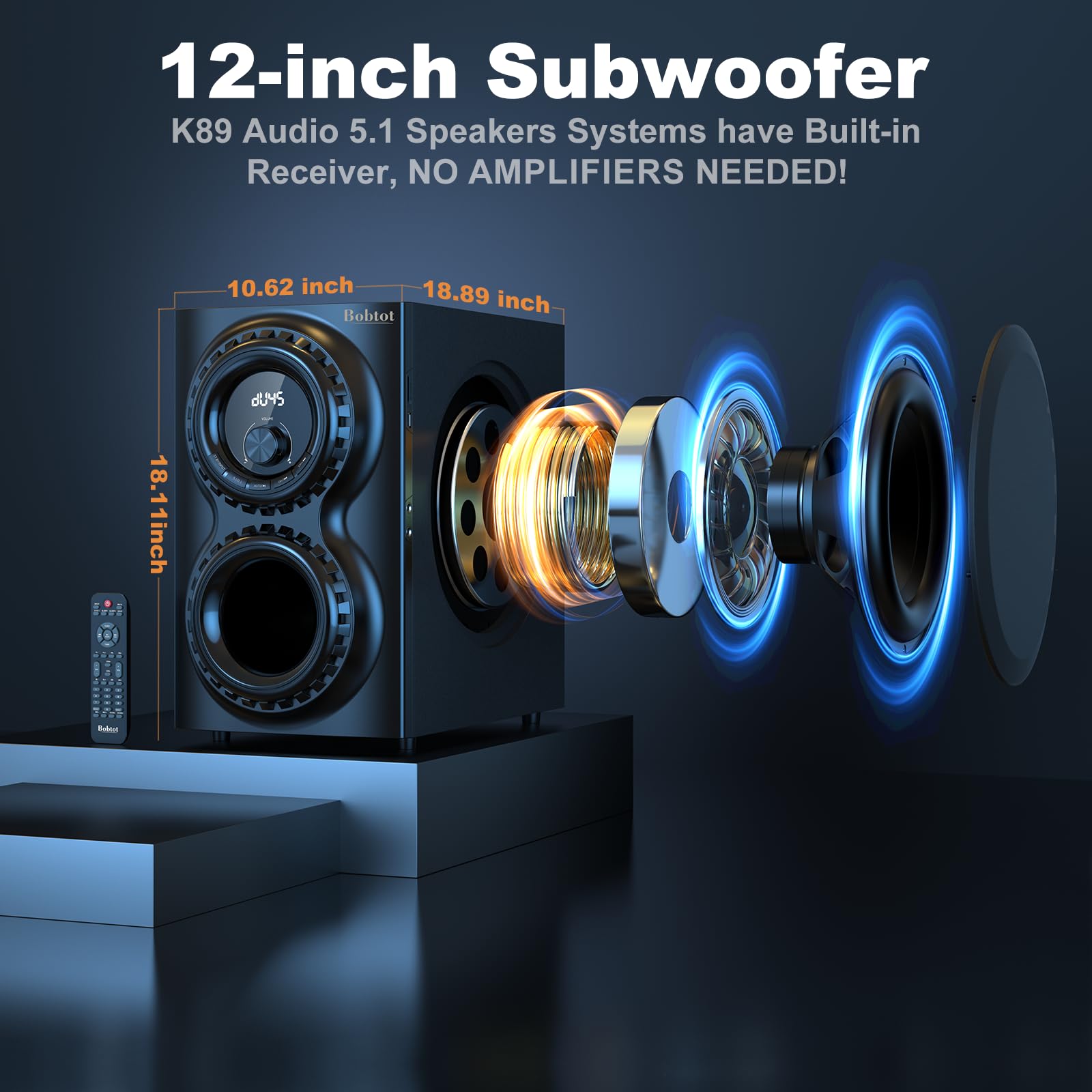 Home Theater Sound System 5.1 Surround Sound Systems - 1400 Watts Peak Power 12