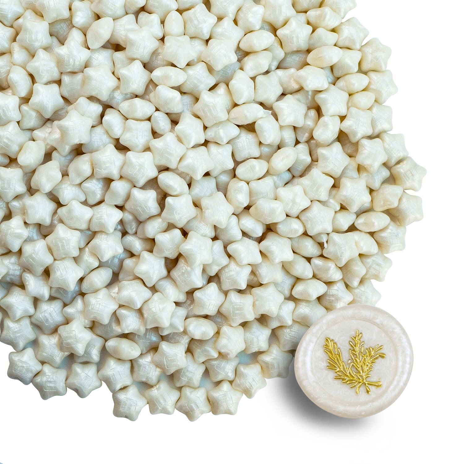 Tomgenrine Premium Wax Seal Beads - 320 Shiny Pearl White Sealing Pellets for Letters, Greeting Cards, Wine Bottles & Crafts | Professional Quality for Wedding Invitations, Party Decor & DIY Projects
