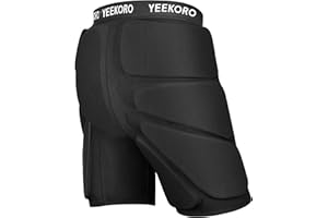 YEEKORO 3D Protective Padded Shorts for Snowboard, Ski and Skate, EVA Protection Pads for Tailbone, Hip, and Butt, Crash Pad 