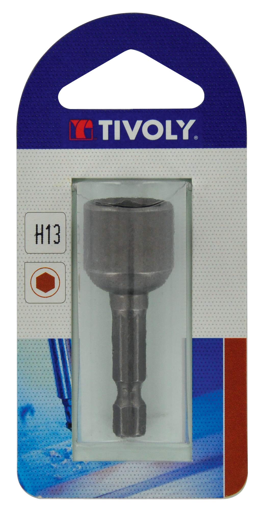 TIVOLY 11501921200 Female Magnetic Tightening Nut Diameter 12 mm, Hexa Tail 6.35 mm Screwdriver Bits