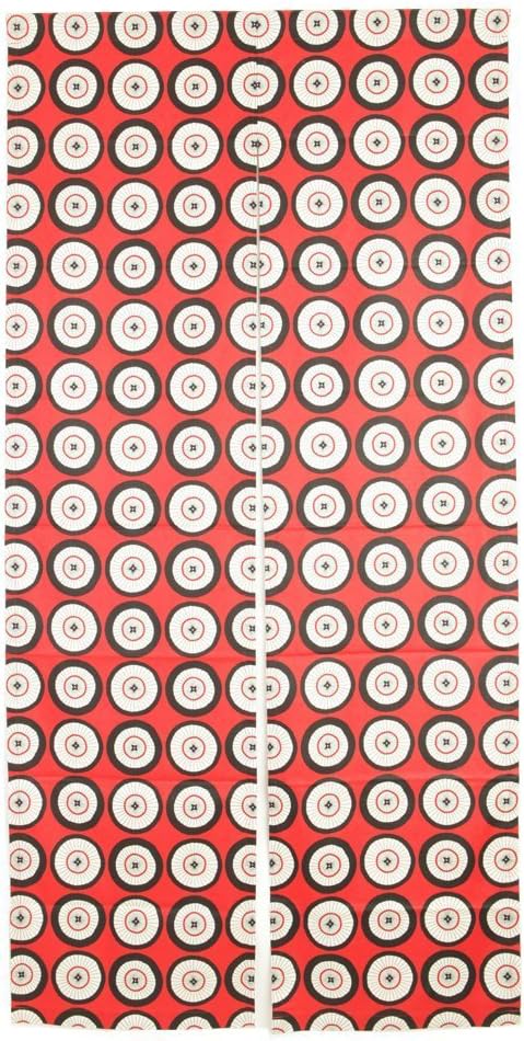 Bangasa Cotton Cloth Made in Japan Noren Curtain Tapestry Handmade by Japanese Craftsman Japanese Oilpaper Umbrella Red Long 33.46X66.92 Inch
