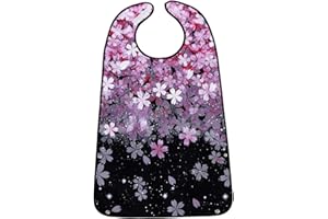 trulpro Adult Bibs for Eating-Washable Reusable Waterproof Clothing Protector with Crumb Catcher