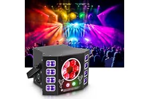 U`KING Dj Lights 100W Bee Eye UV Strobe Stage Light LED Sound Activated Rave Light, 14 CH DMX512 and Remote Control for Halloween Birthday Party Wedding Event Show KTV Bar Dance Decorations