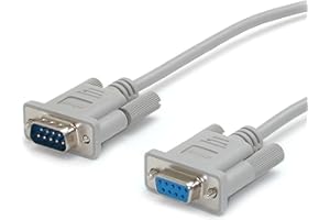 StarTech.com 15ft Straight Through DB9 Serial Cable - Mouse Extension Cable External - Gray
