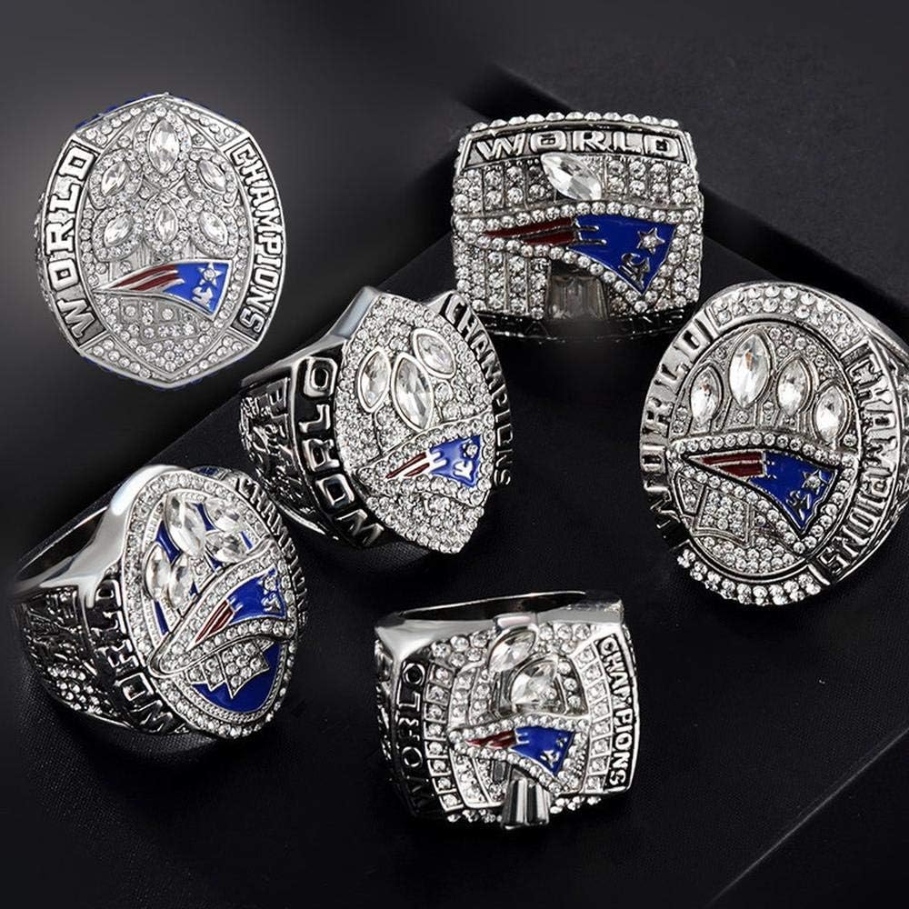 Stylish Simplicity Nfl 2001 2003 2004 2015 2017 2019 New England Patriots Super Bowl Champion Ring Set Collection Souvenirs Rugby Champions Rings Fans Gift Accessories 11 Mn 11 Amazon Co Uk Diy Tools