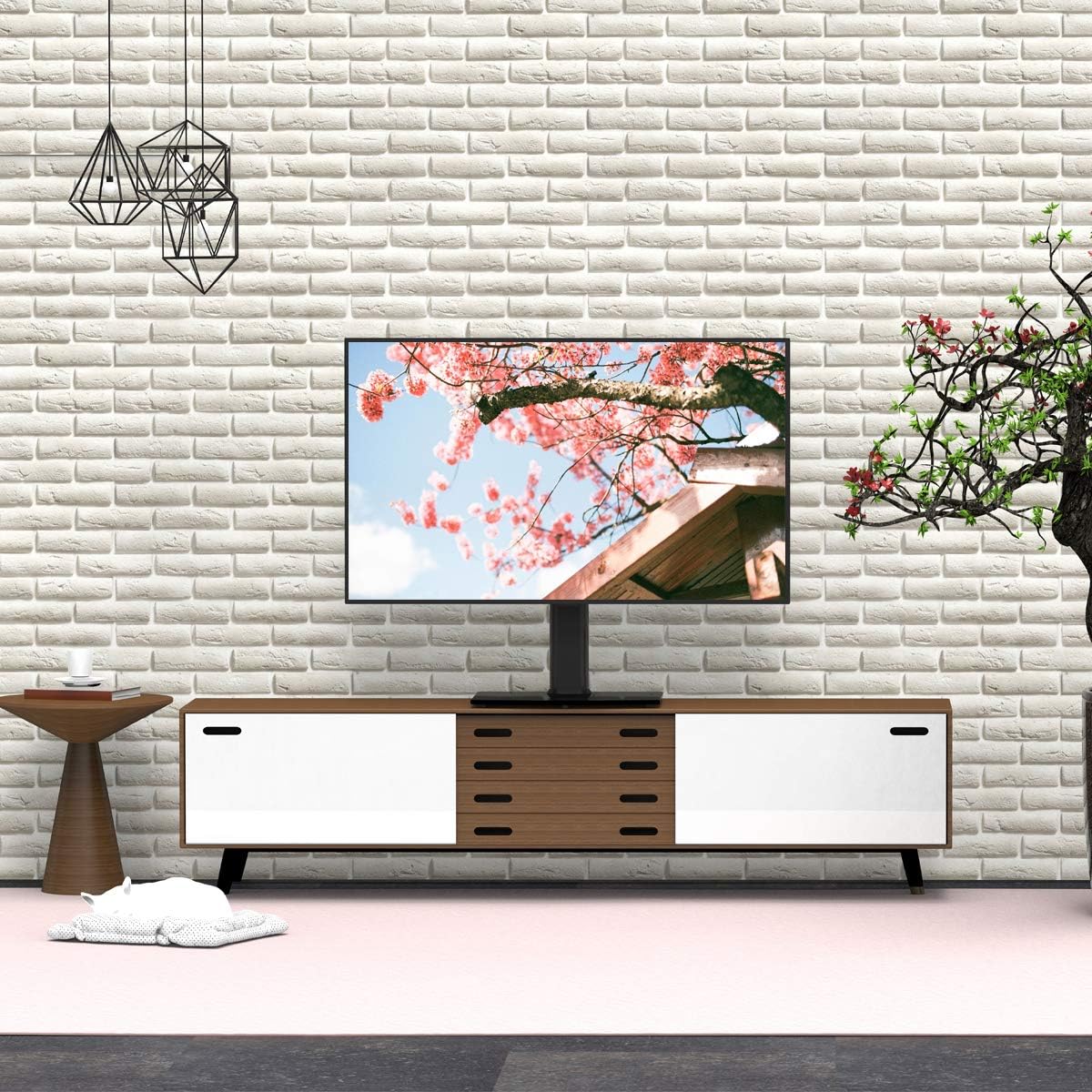 Universal Swivel TV Stand/Base Table Top TV Stand 32 to 70 inch TVs 80 Degree Swivel, 4 Level Height Adjustable - Image 3