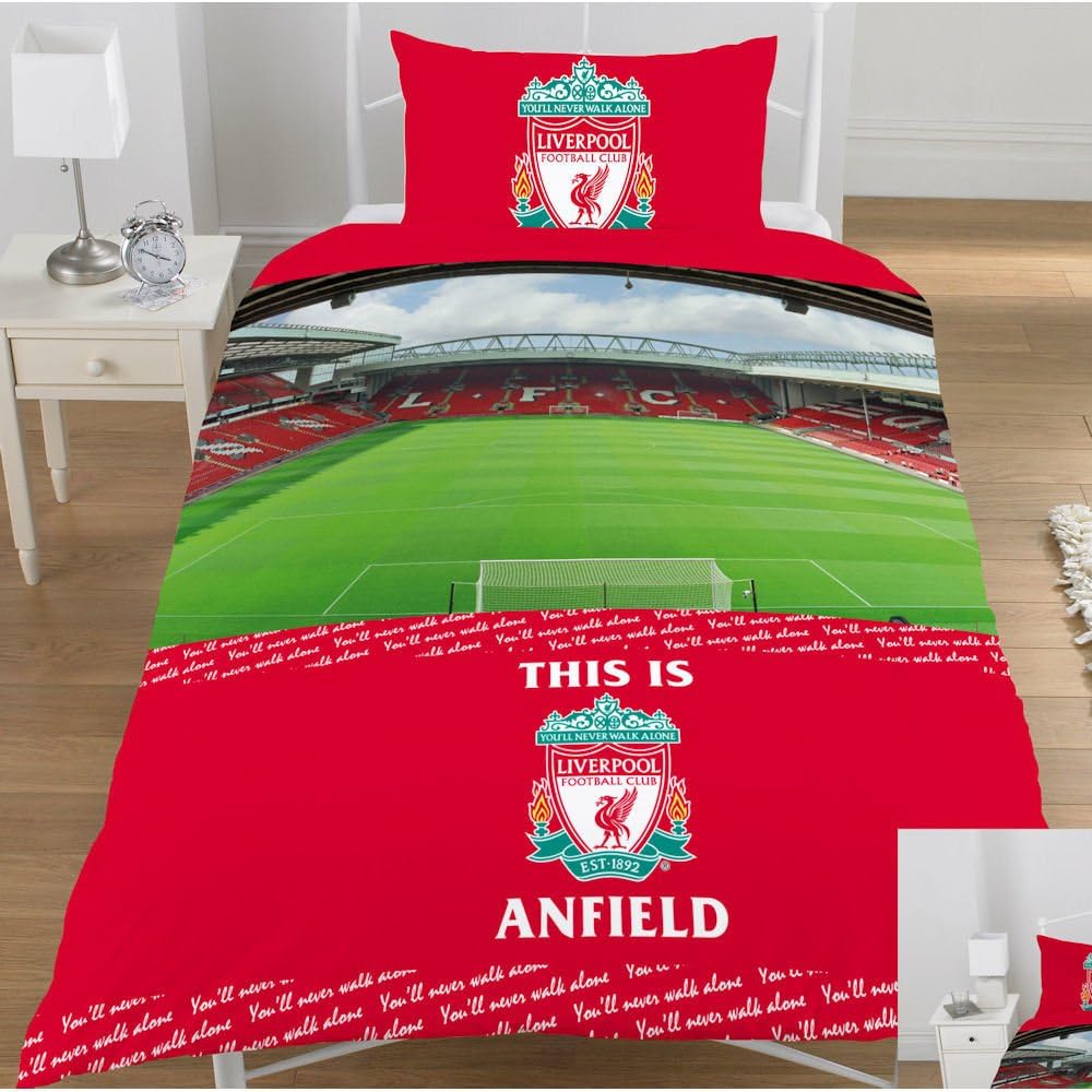 Liverpool Fc Single Duvet Set Stadium Amazon Co Uk Kitchen Home