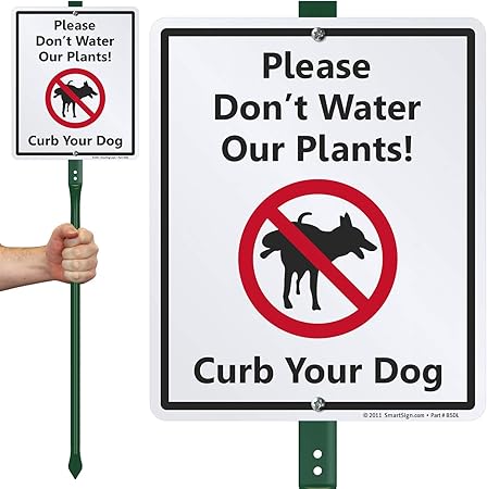 funny curb your dog signs