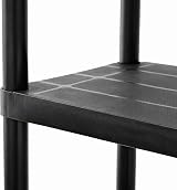Oypla 4 Tier Black Plastic Heavy Duty Shelving Racking Storage Unit 80kg view 8