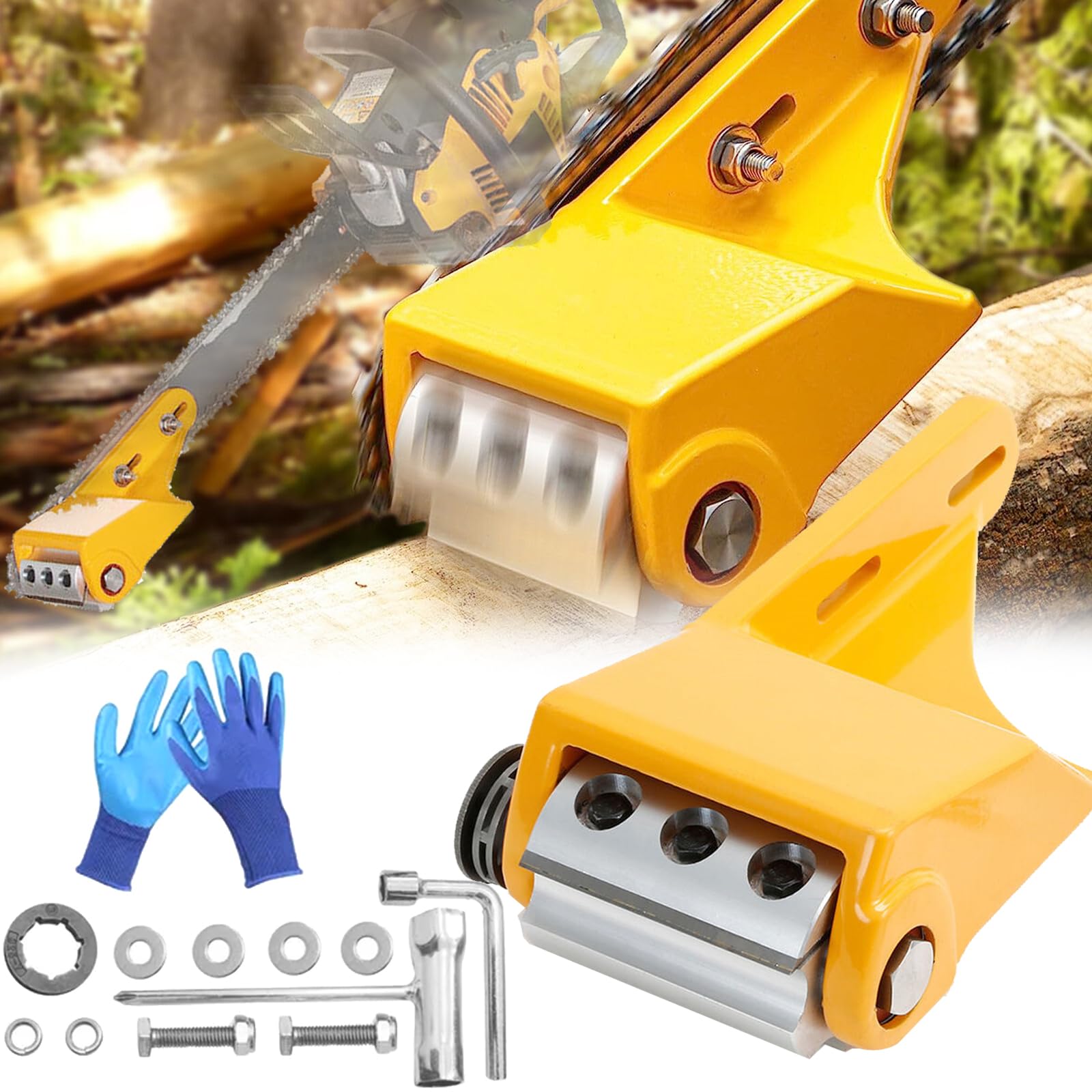 Wood Peeler, Debarking Device Tool for Debarking Logs with 4 Elongated Blades for Wood Builders Wood Debarking Chainsaw Attachment Wood Debarking Tool Chainsaw Accessories