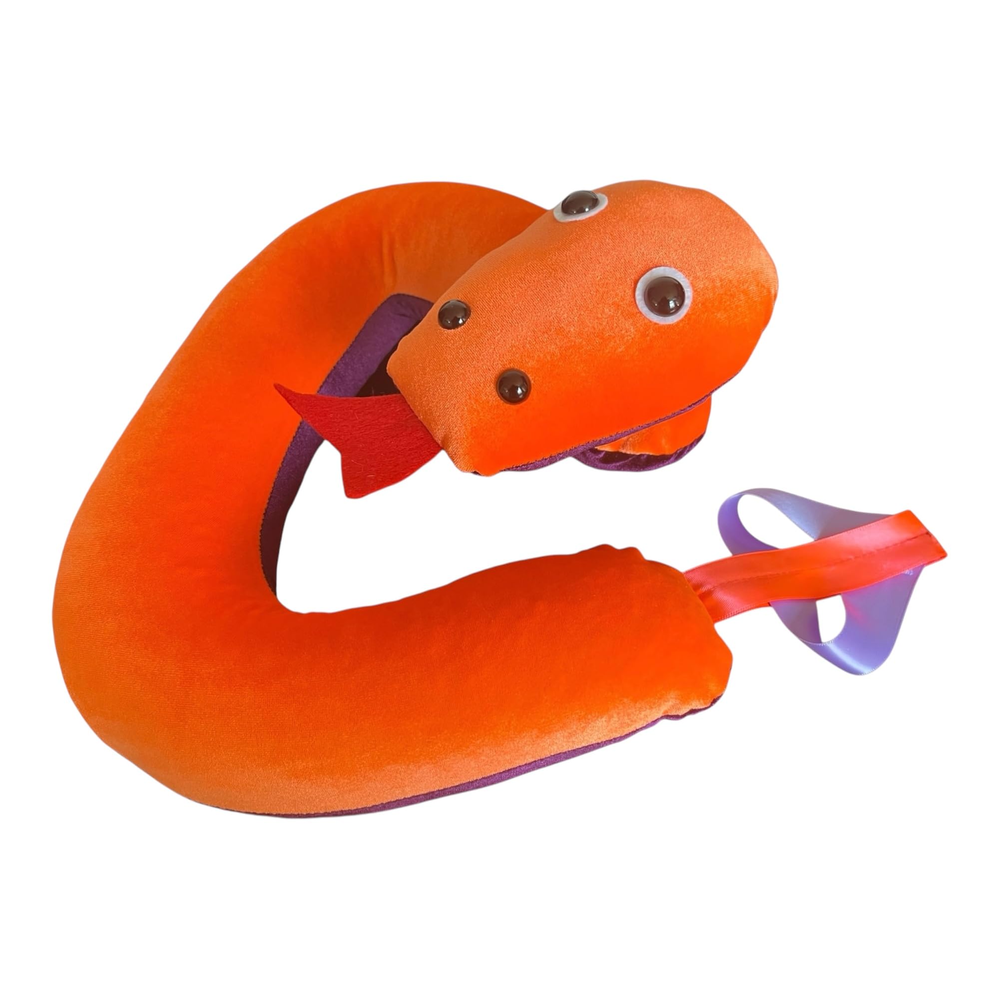 Happy Snakes Weighted Shoulder Companion - Approx 1.5kg - Neon Orange & Purple.