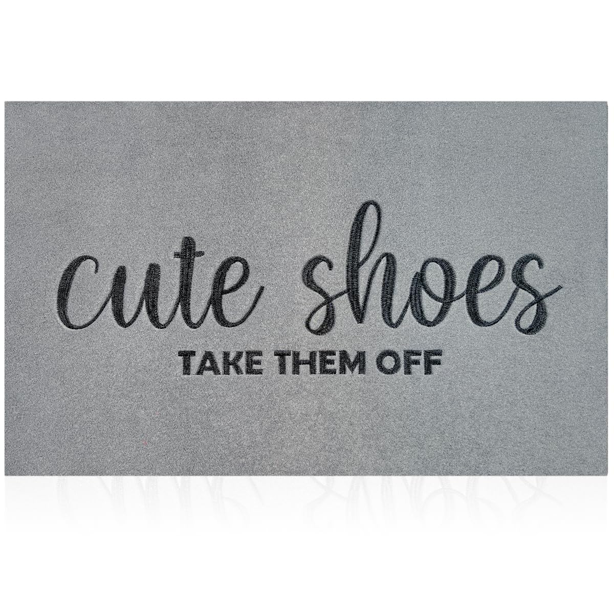 AOAOPQ Door Mats Indoor Inside Door Mat Dirt Doormats door mats Outdoor Cute Shoes Take Them Off Non-slip Floor Mat For Front Back Door Light Gray