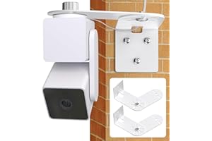 CAGUAN 2Pack Metal Corner Wall Mount Bracket for Wyze Cam Pan V3/V2, Wyze Cam V4/V3/V2, Max Cover Both Sides of The House 300 Degrees Reduce Blind Spots, Indoor Outdoor Mount for Wyze