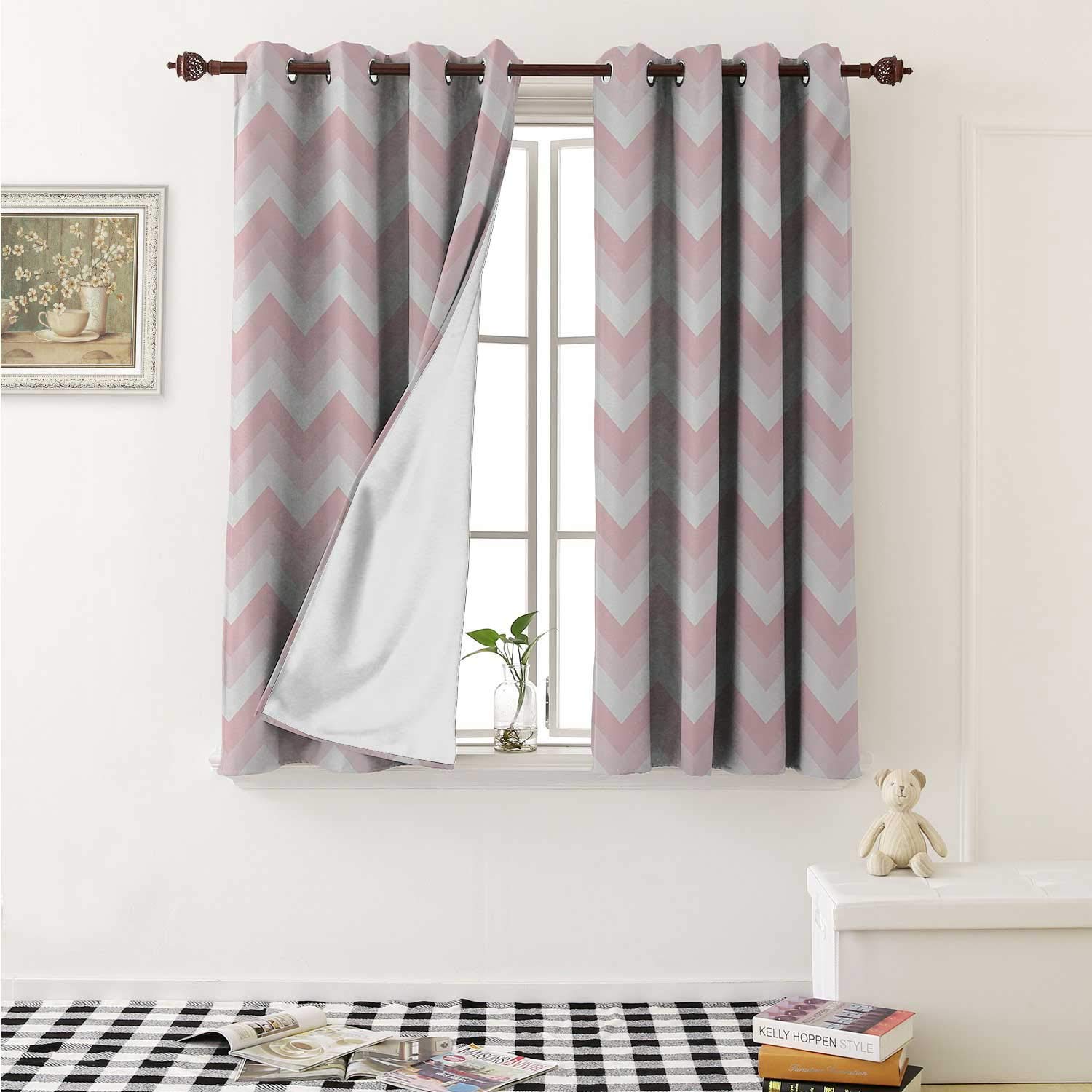 Hengshu Chevron Thermal Insulating Blackout Curtain Zigzag Chevron