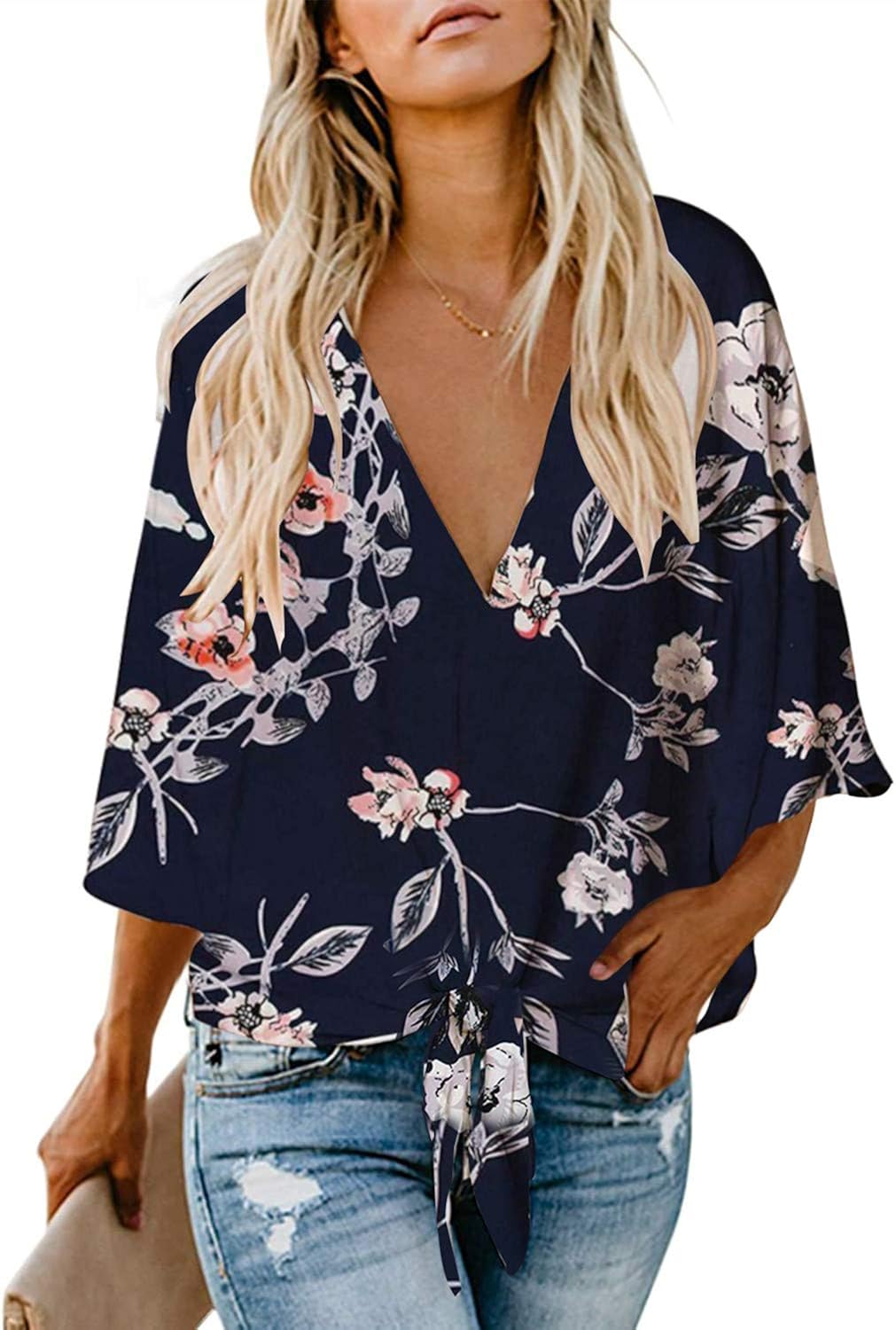 floral batwing top