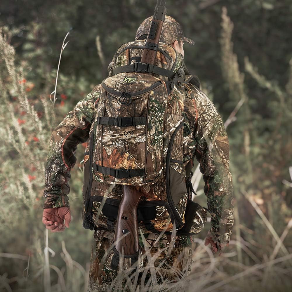TIDEWE Hunting Backpack 3400cu, Silent Frame Hunting Pack for Bow/Rifle/Pistol: Sports & Outdoors