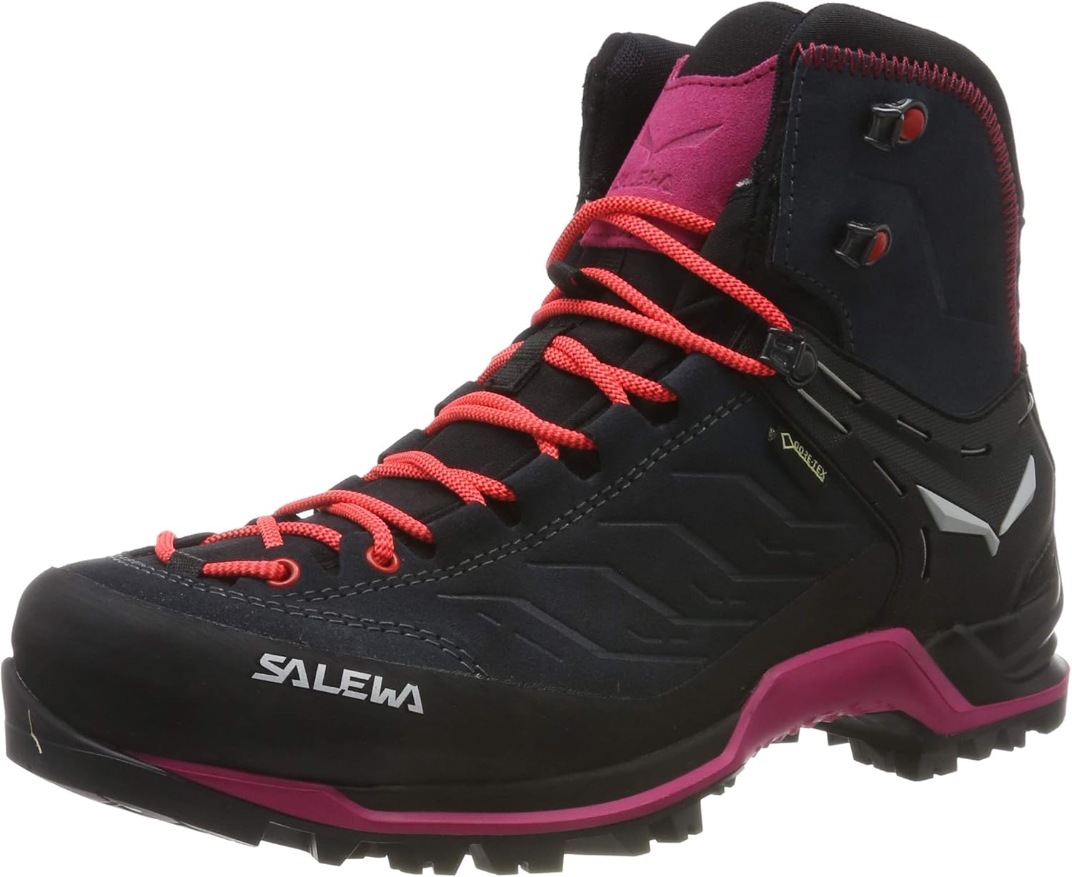 Salewa Women's Mountain Trainer Mid GTX Boots Asphalt/Sangria 8 Amazon