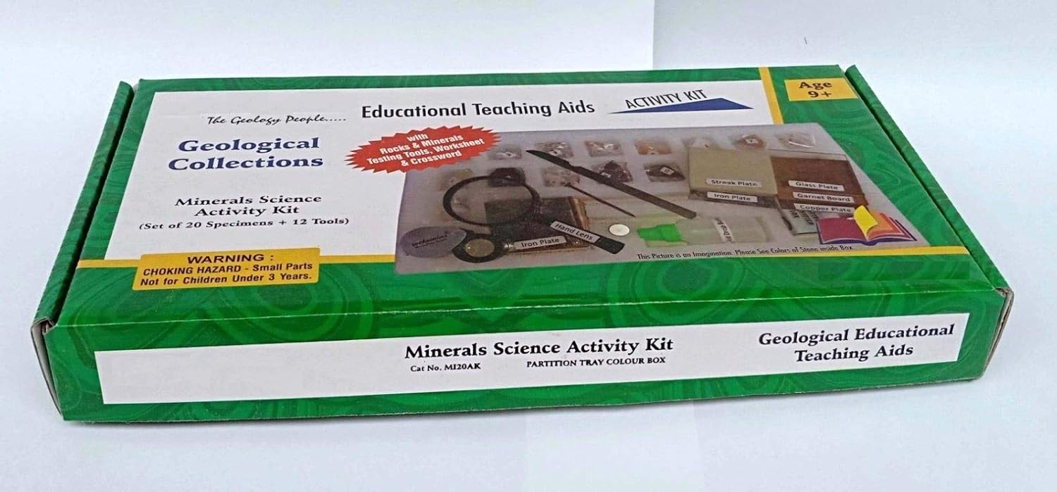 Minerals Science Activity Kit con herramientas de prueba, hoja ...