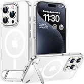 Temdan Magnetic Compatible with iPhone 15 Pro Max Case, [Built-in Invisible Kickstand][Compatible with MagSafe] [Military Grade Shockproof] Slim Thin Phone Case for iPhone 15 Pro Max 6.7"