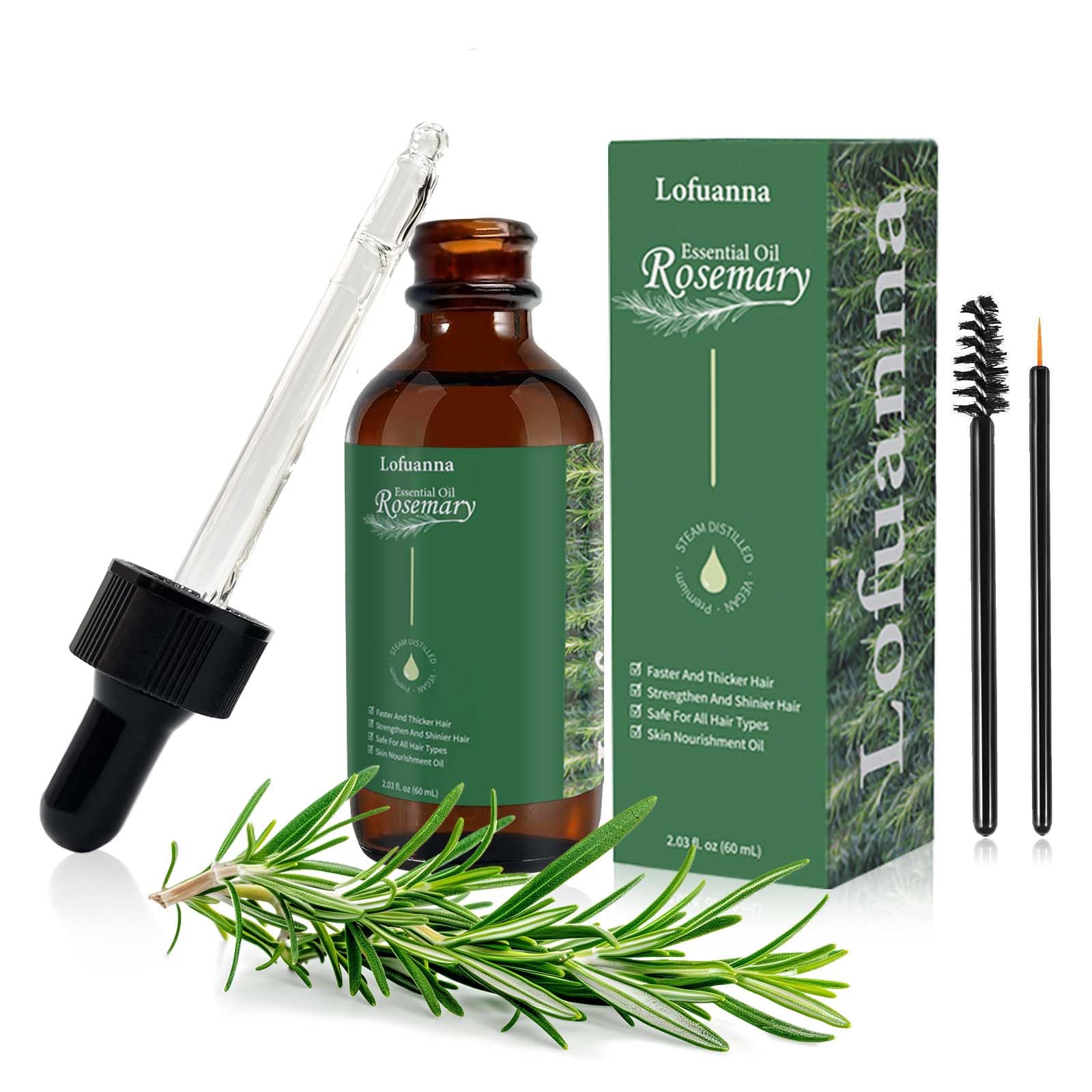 Rosemary Oil For Hair Growth,Rosemary Essential Oil For Eyelashs, Eyebrows,Body Massage,Hair Growth Oil,Rosemary Oil Promote Blood Circulation,Nourishes The Scalp,Prevent and Improve Hair Loss
