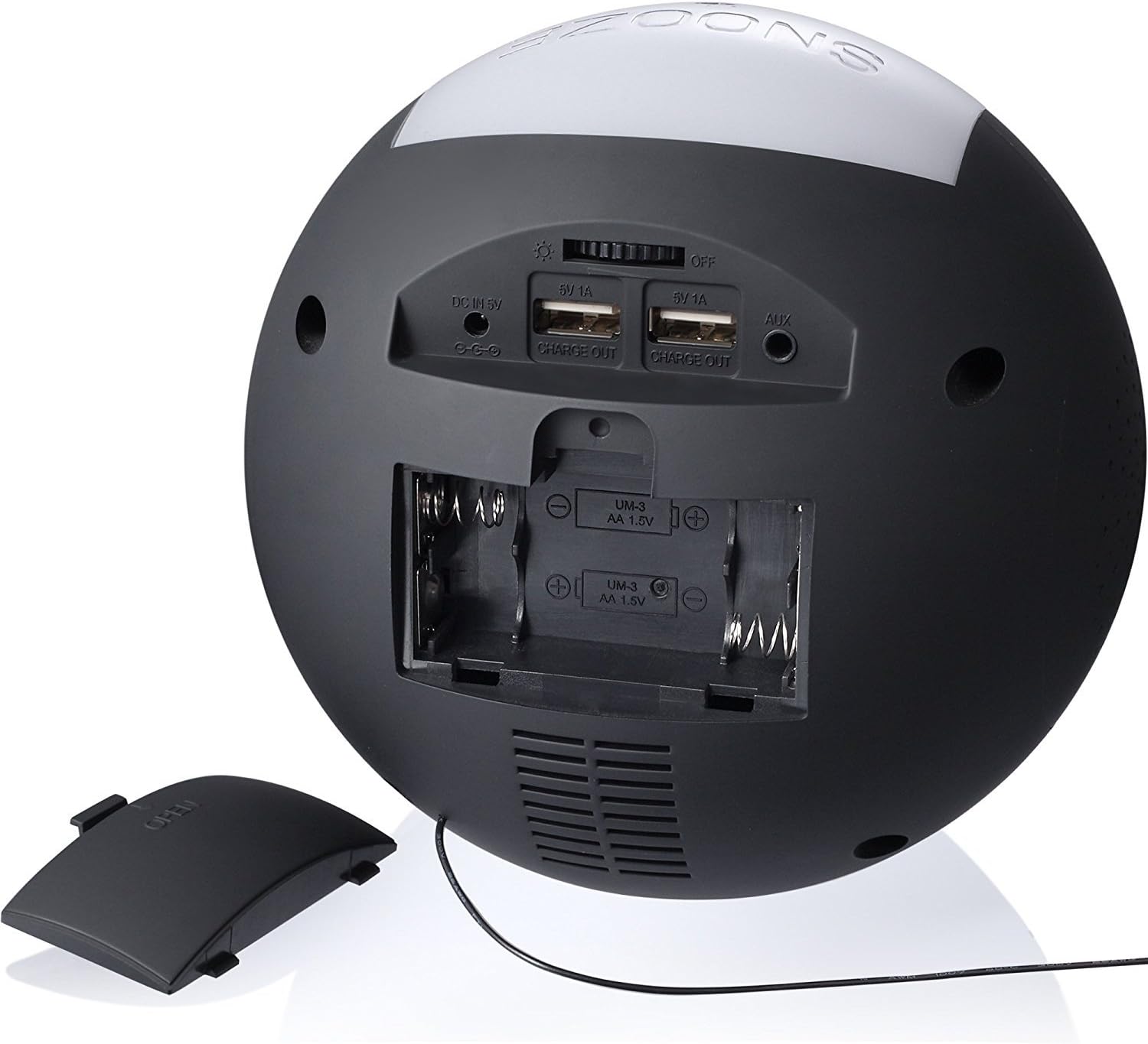 Loud Alarm 7 Color Night Light USB Chargers Dimmer for Bedrooms Raynic