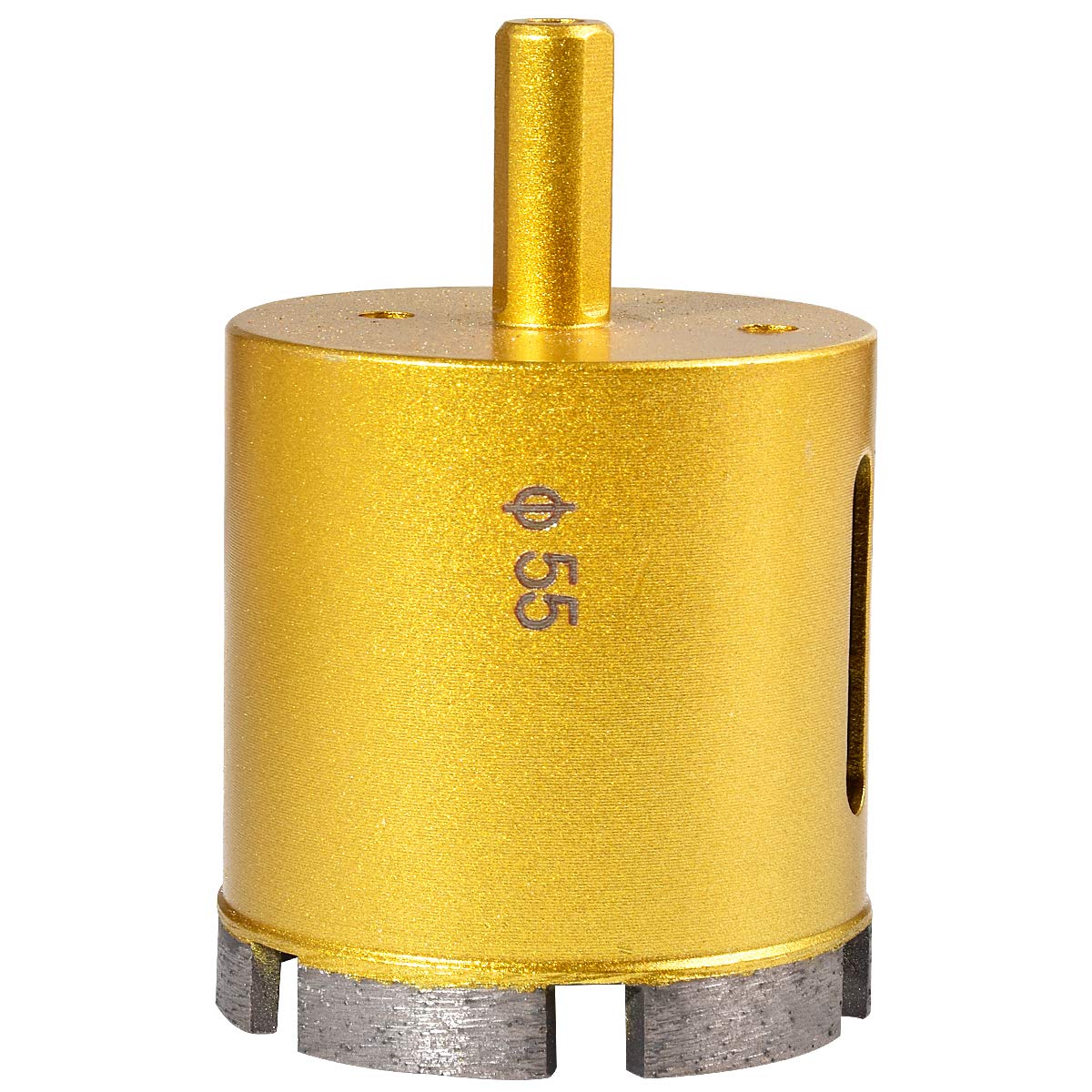 KATUR 55mm Dia Diamond Hole Saw Diamond Core Drill Bit, Masonry Hole Saw Porcelain Tile Hole Cutter for Marble, Glass, Slate, Ceramic, Granite, Quartz Gemstone