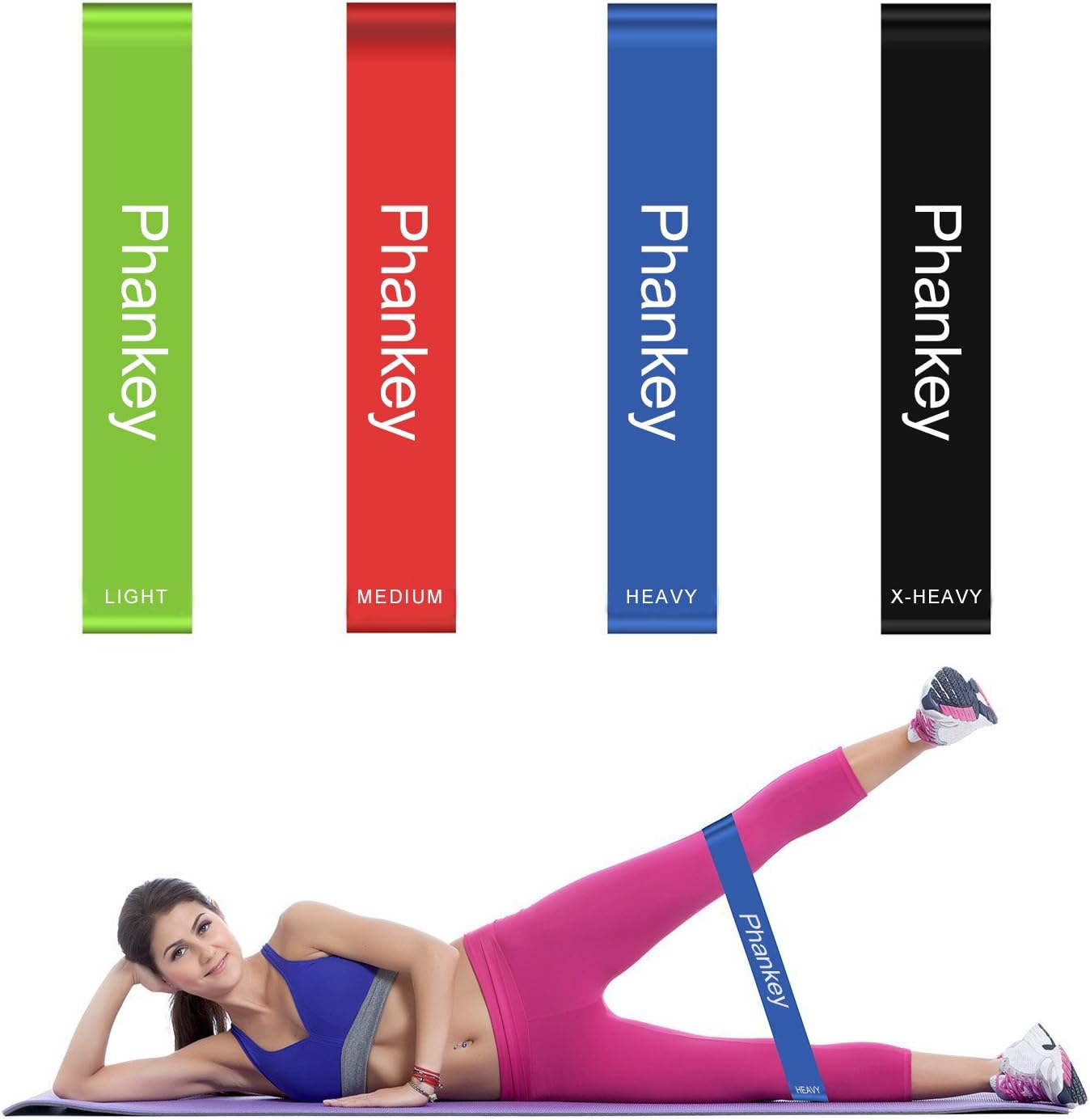 Phankey Resistance Loop Bands, Premium Exercise Bands, Home &Gym Fitness Bands